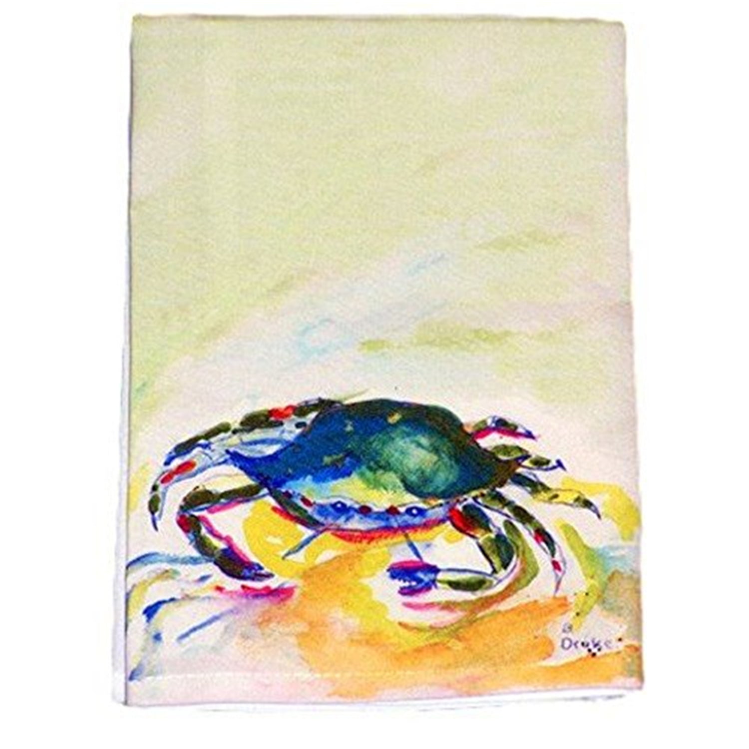 Picture of Betsy Drake GT263 Green Crab Guest Towel