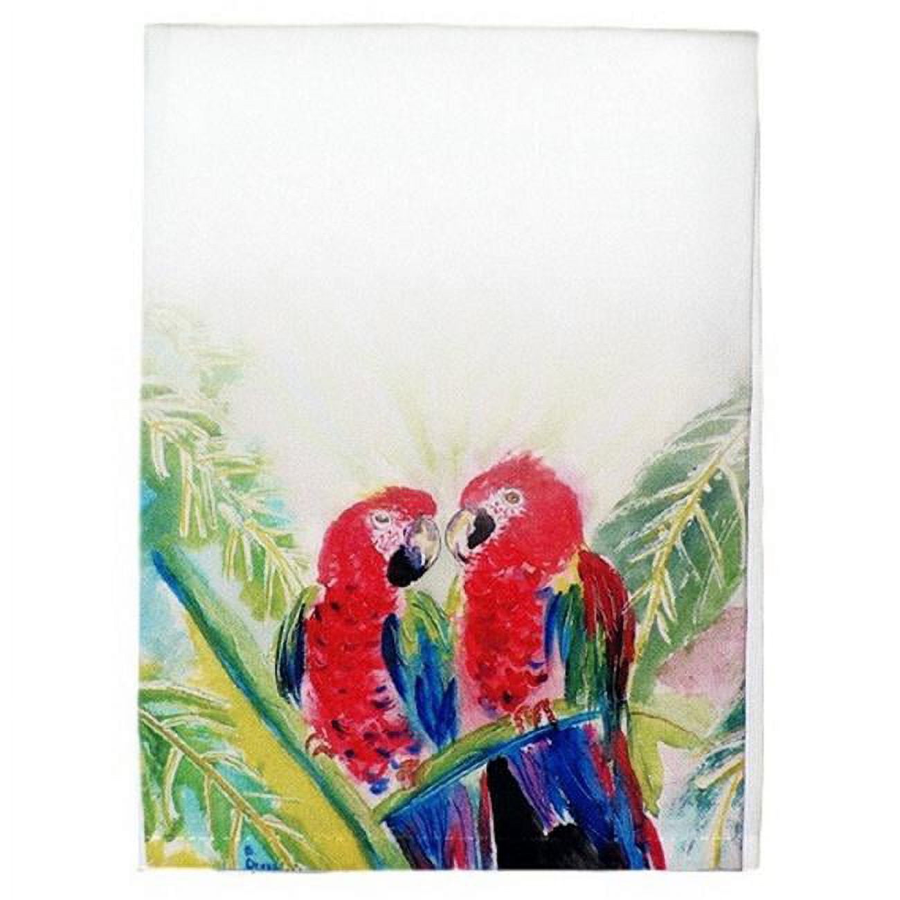 Picture of Betsy Drake GT317 Two Parrots Guest Towel