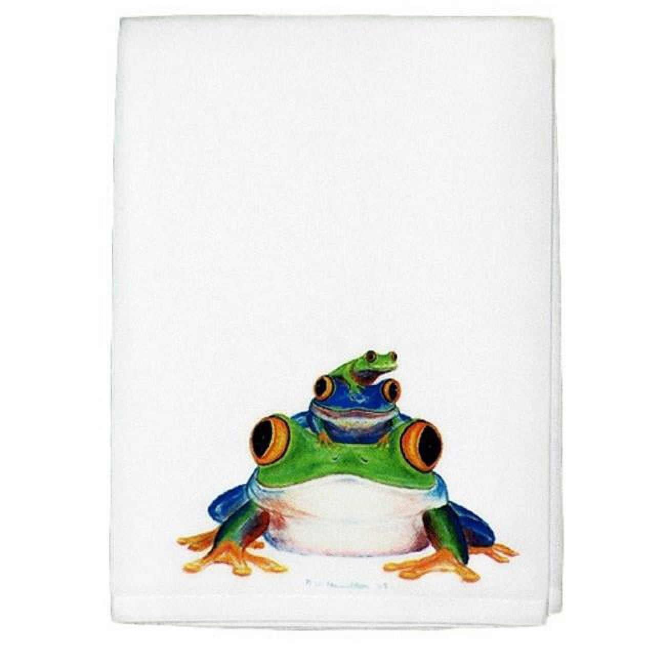Picture of Betsy Drake GT456 Stacked Frogs Guest Towel