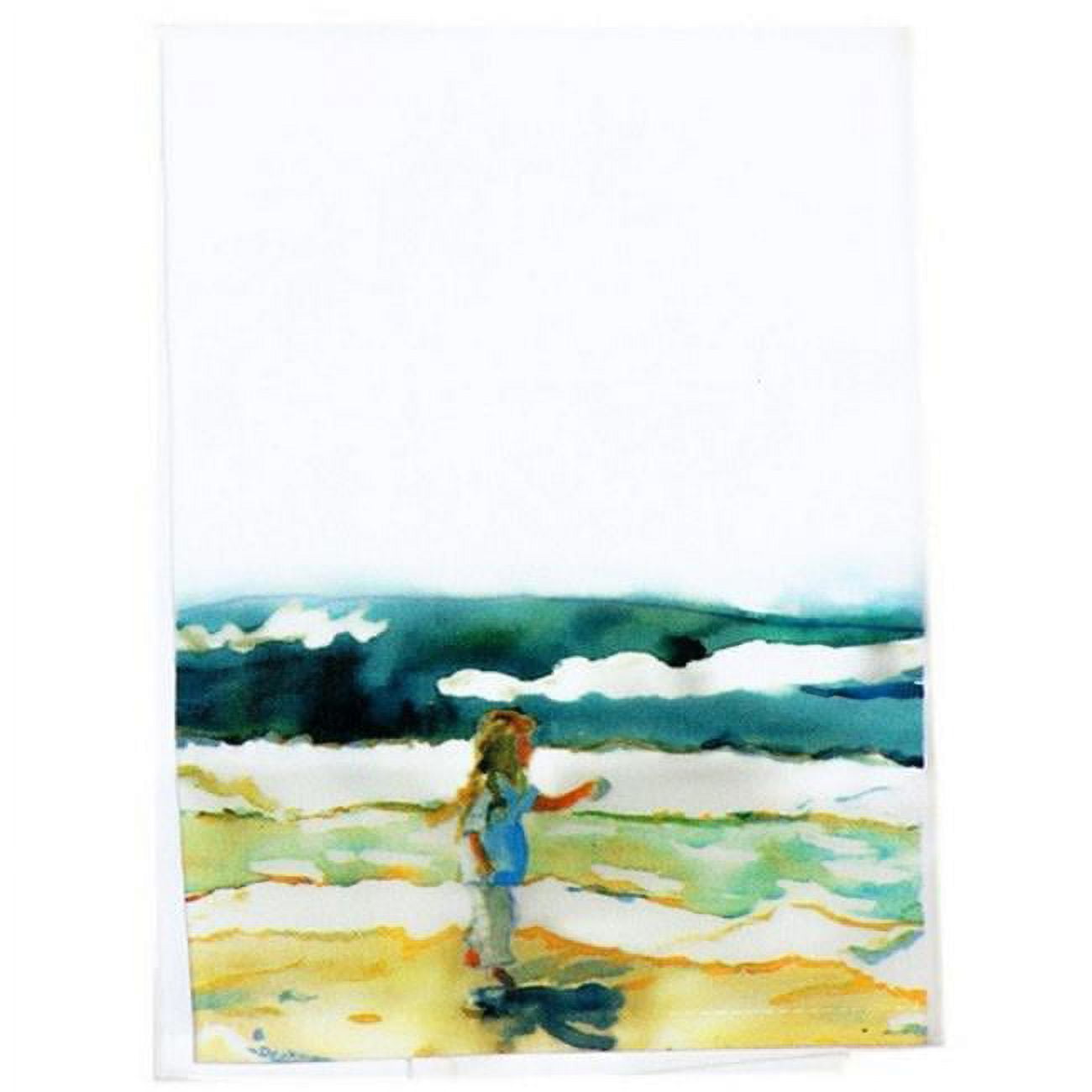 Picture of Betsy Drake GT602 Girl At Beach Guest Towel