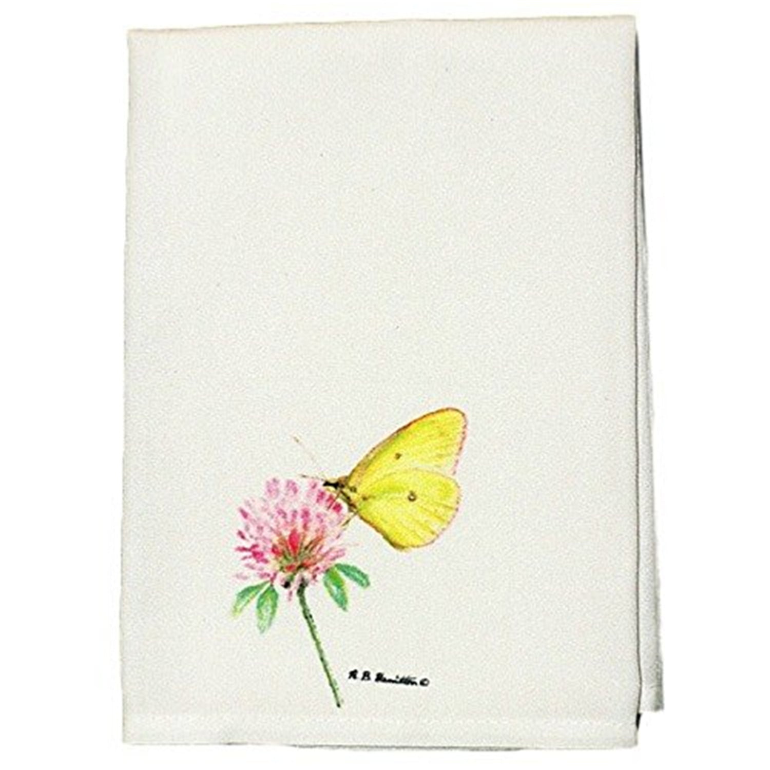 Picture of Betsy Drake GT760 Suphur Butterfly Guest Towel