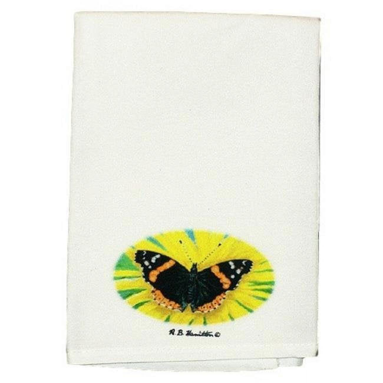 Picture of Betsy Drake GT762 Red Admiral Butterfly Guest Towel
