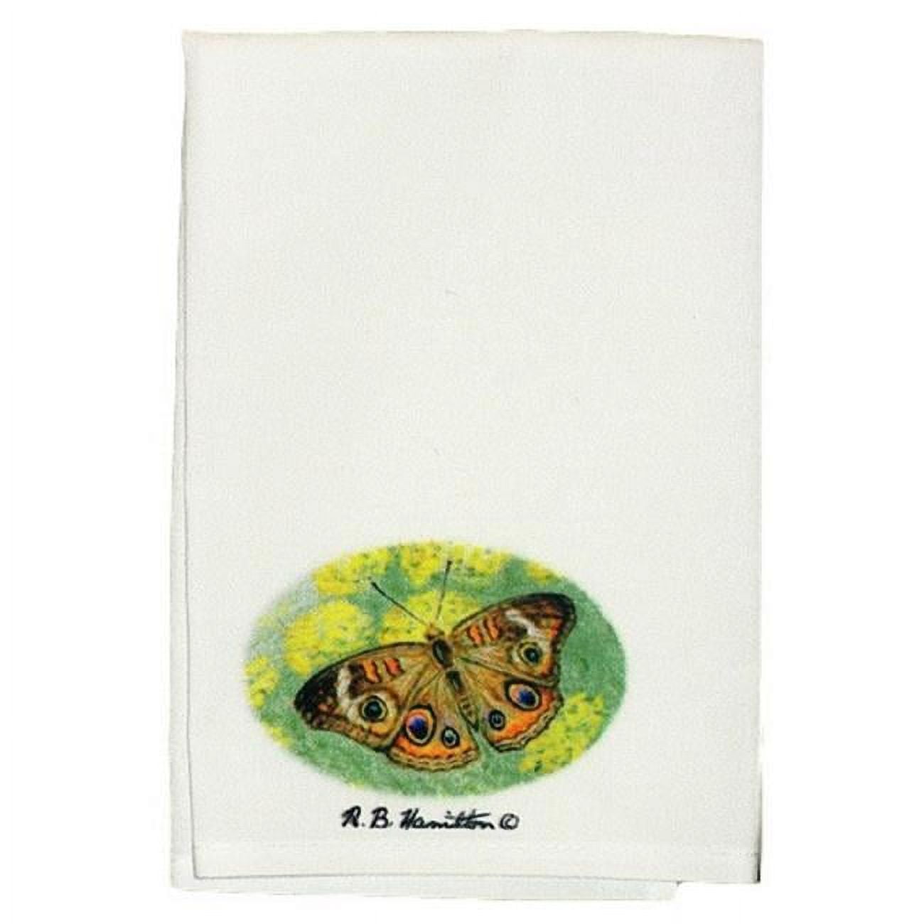Picture of Betsy Drake GT763 Buckeye Butterfly Guest Towel