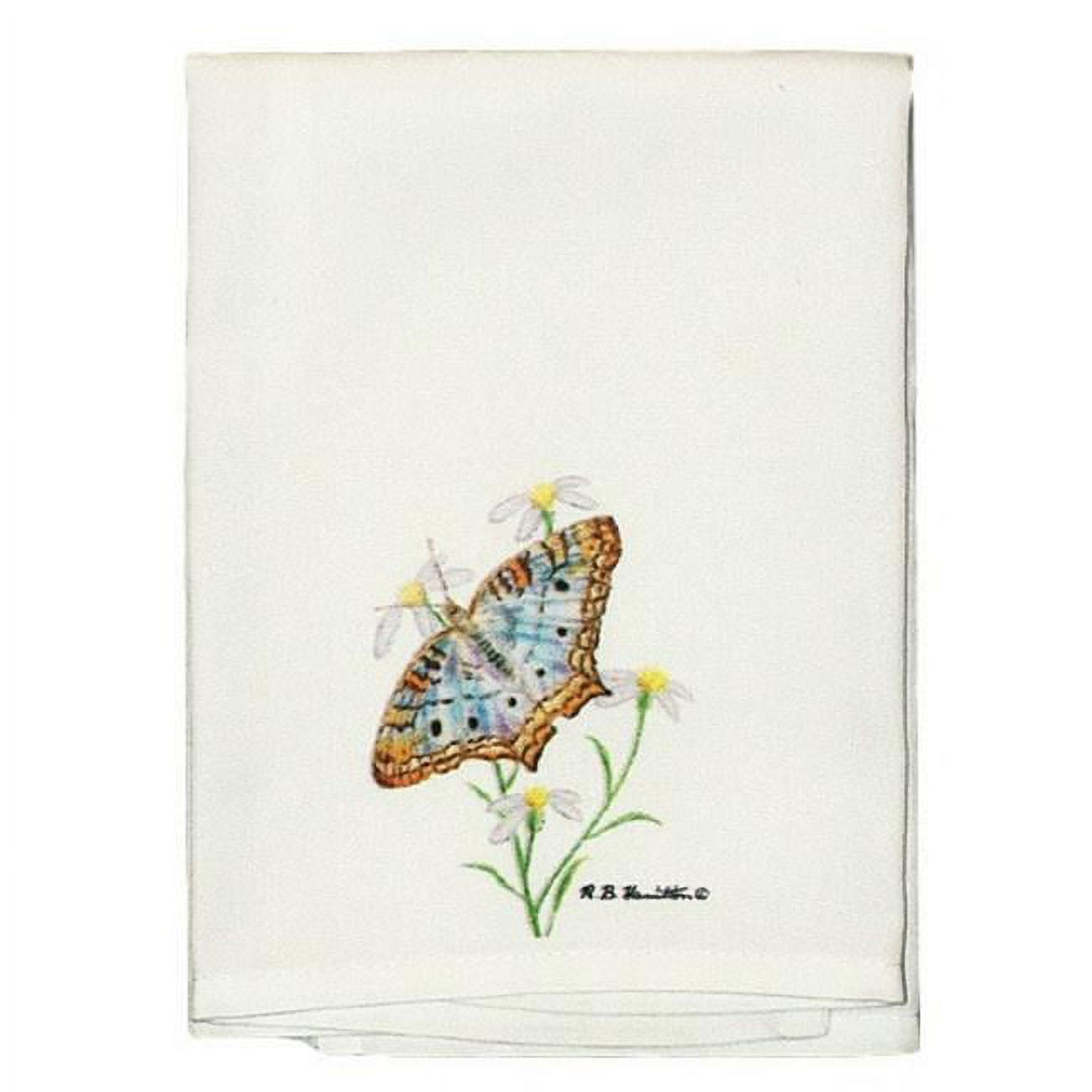 Picture of Betsy Drake GT764 Peacock Butterfly Guest Towel