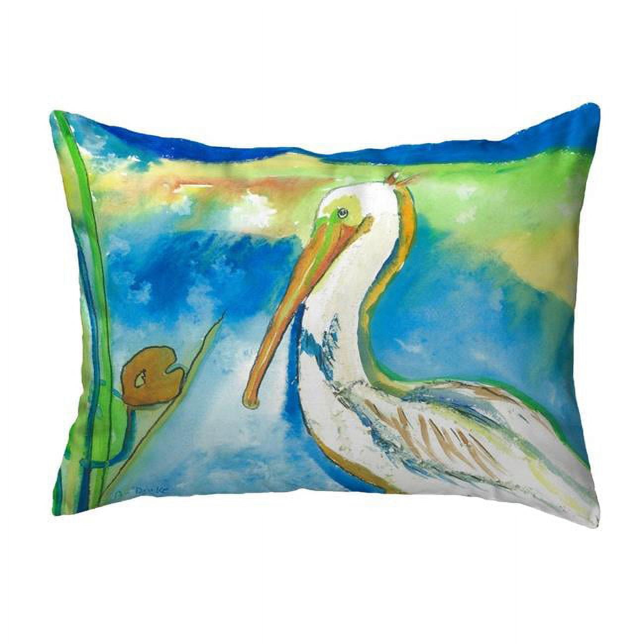 11 x 14 in. White Pelican Small No-Cord Pillow