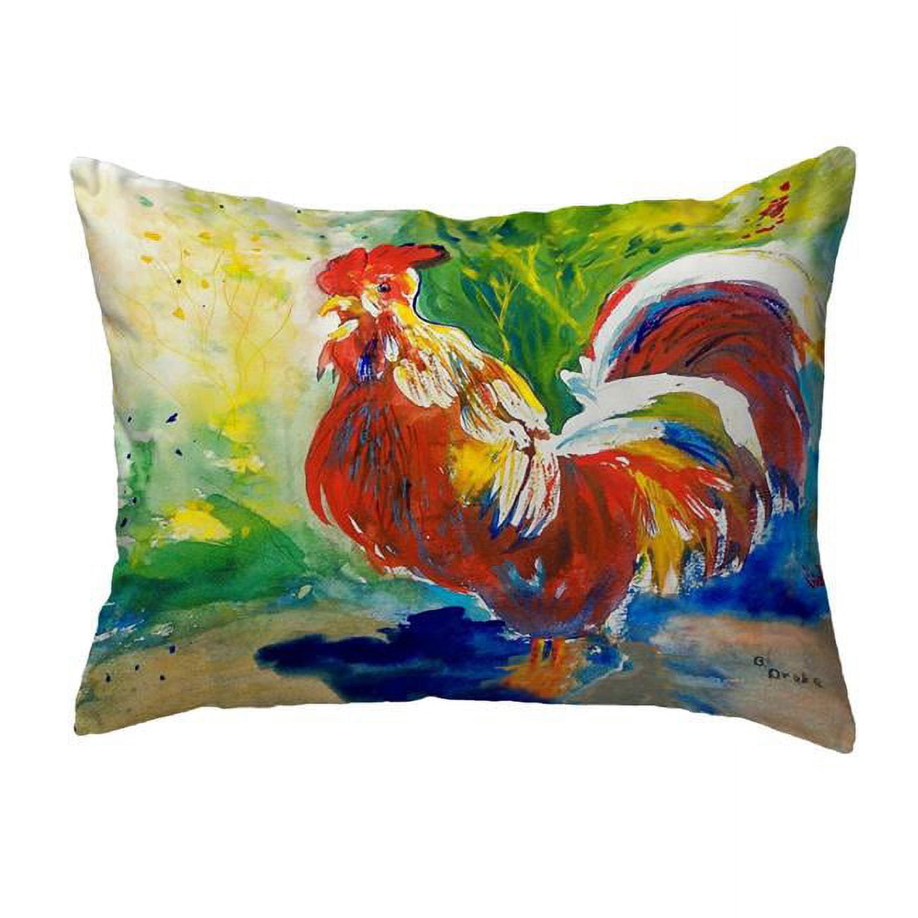 11 x 14 in. Red Rooster Small No-Cord Pillow