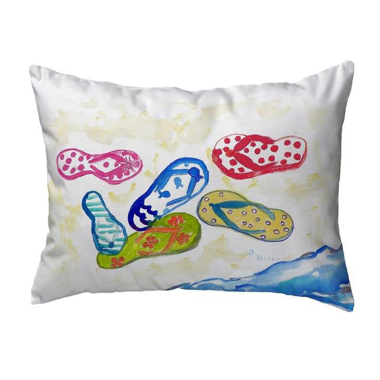 12 x 12 in. Six Flip Flops Small No-Cord Pillow