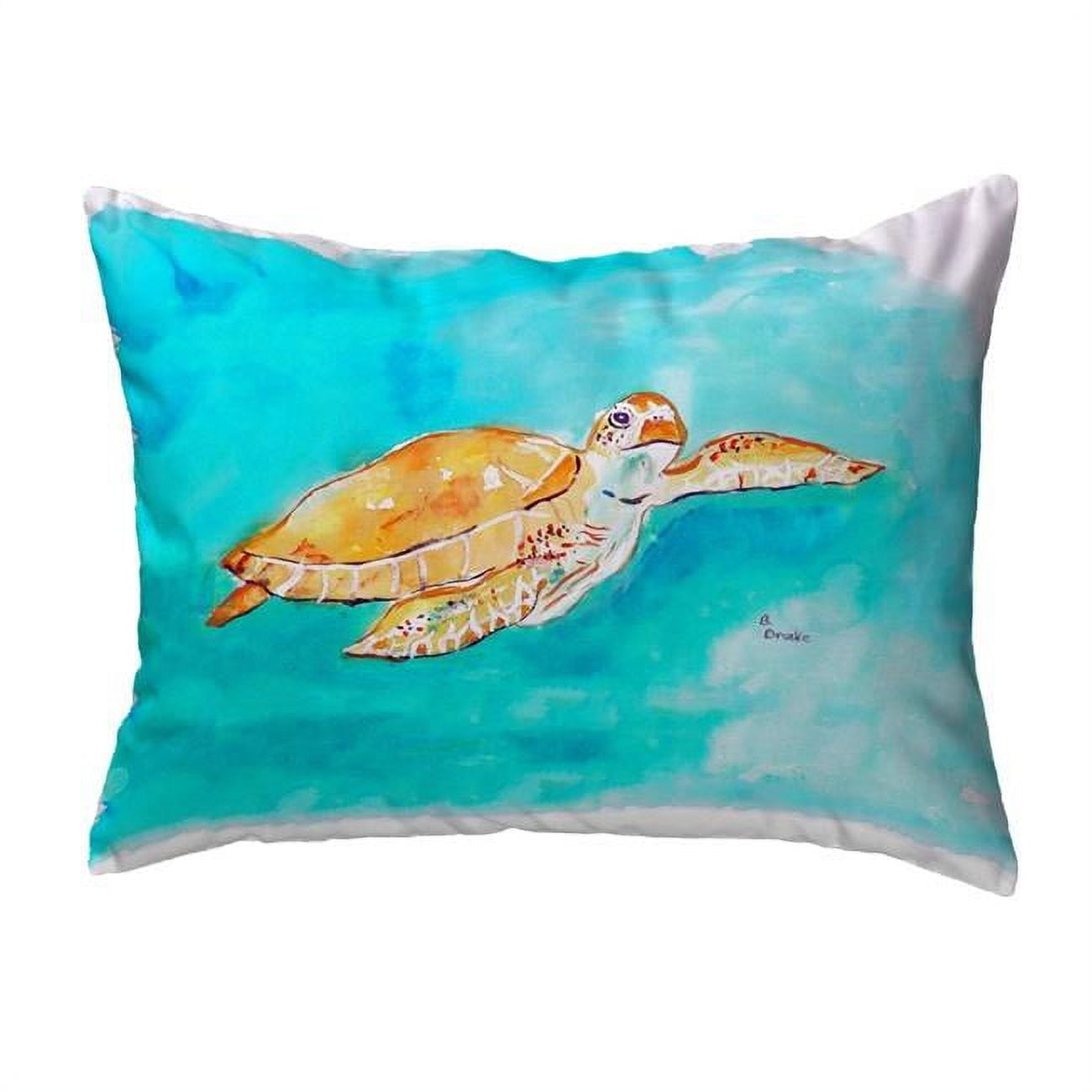 11 x 14 in. Brown Sea Turtle Small No-Cord Pillow