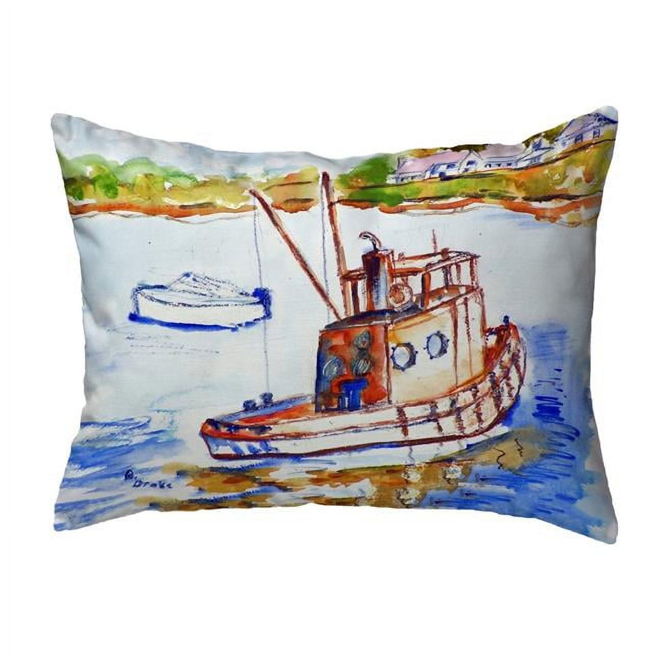 11 x 14 in. Rusty Boat Small No-Cord Pillow