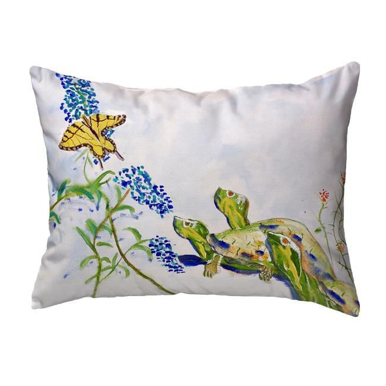 11 x 14 in. Turtles & Butterfly Small No-Cord Pillow