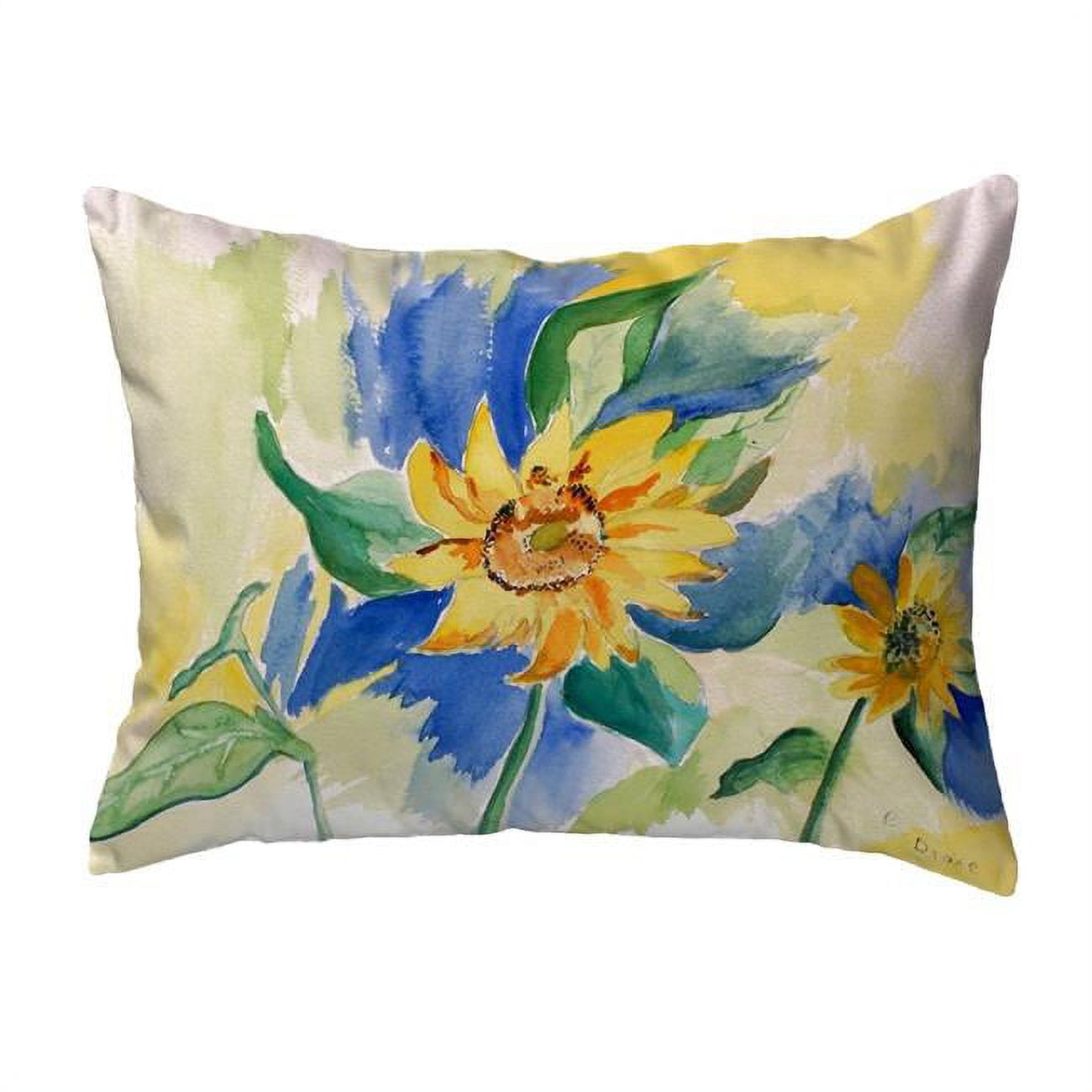11 x 14 in. Betsys Sunflower Small No-Cord Pillow