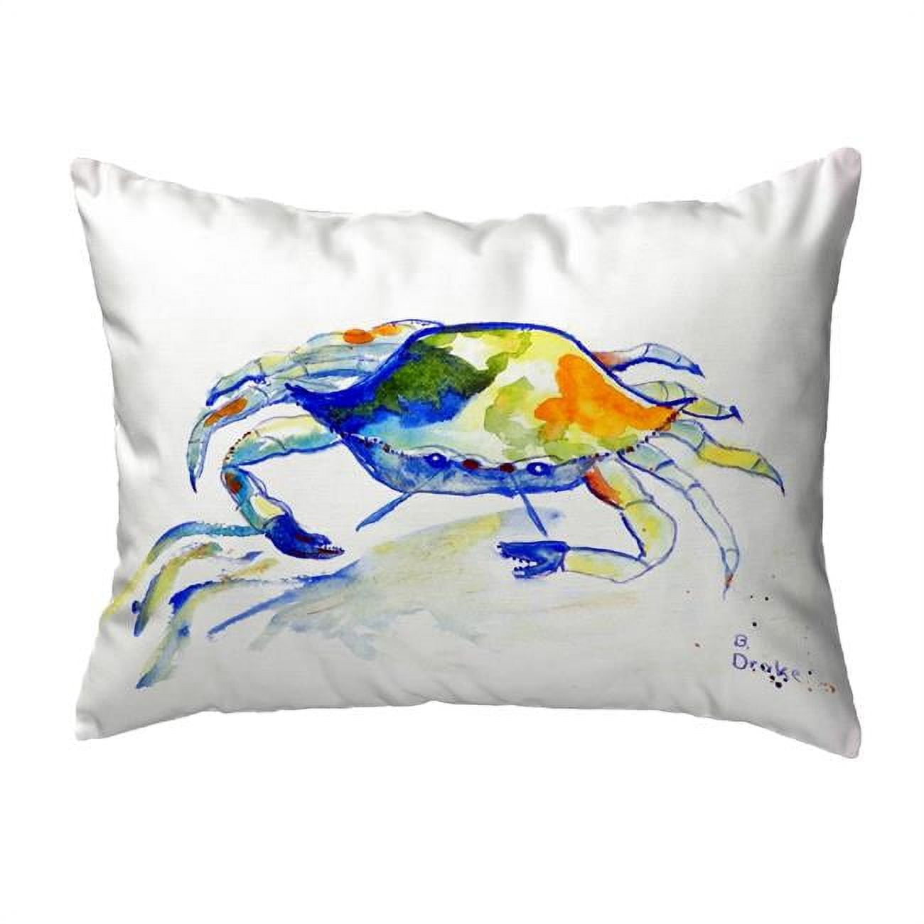 11 x 14 in. Yellow Crab Small No-Cord Pillow
