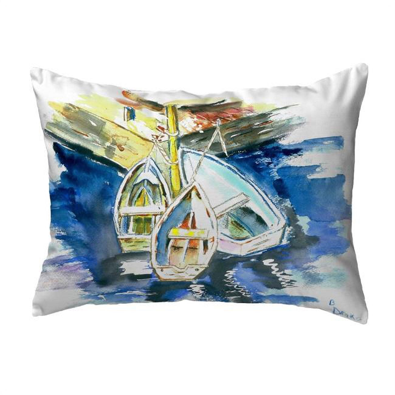 11 x 14 in. Three Row Boats Small No-Cord Pillow