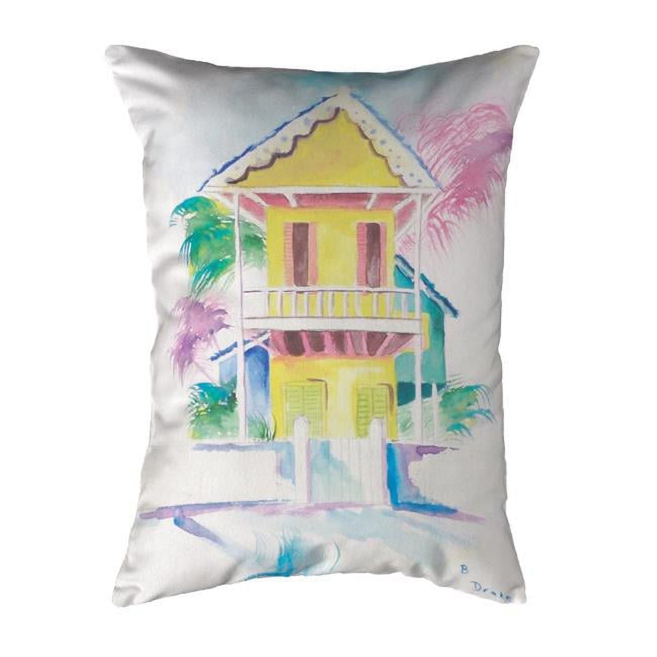 KS231 11 x 14 in. W. Palm Hut Yellow Small No-Cord Pillow