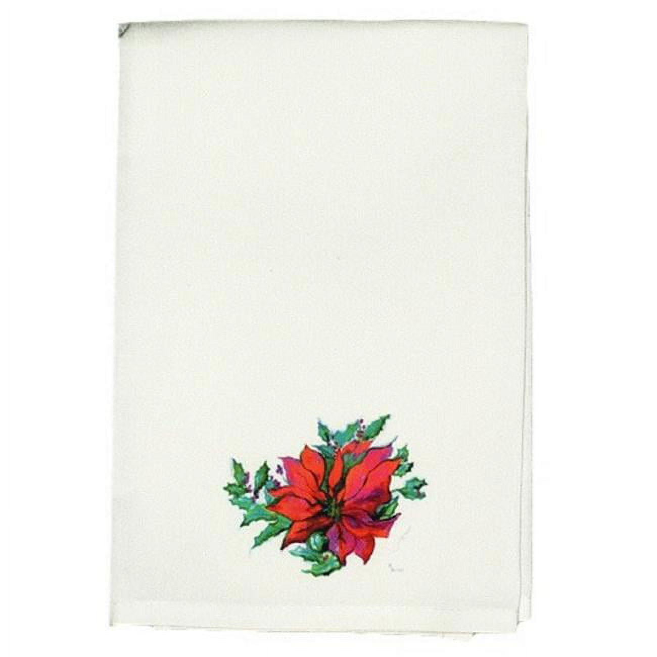 Picture of Betsy Drake GT901 Poinsettia Guest Towel