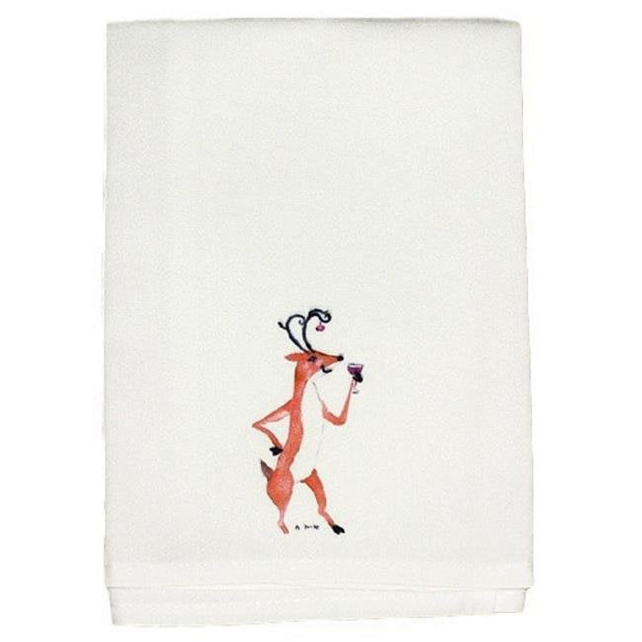 Picture of Betsy Drake GT906 Drunk Deer Guest Towel
