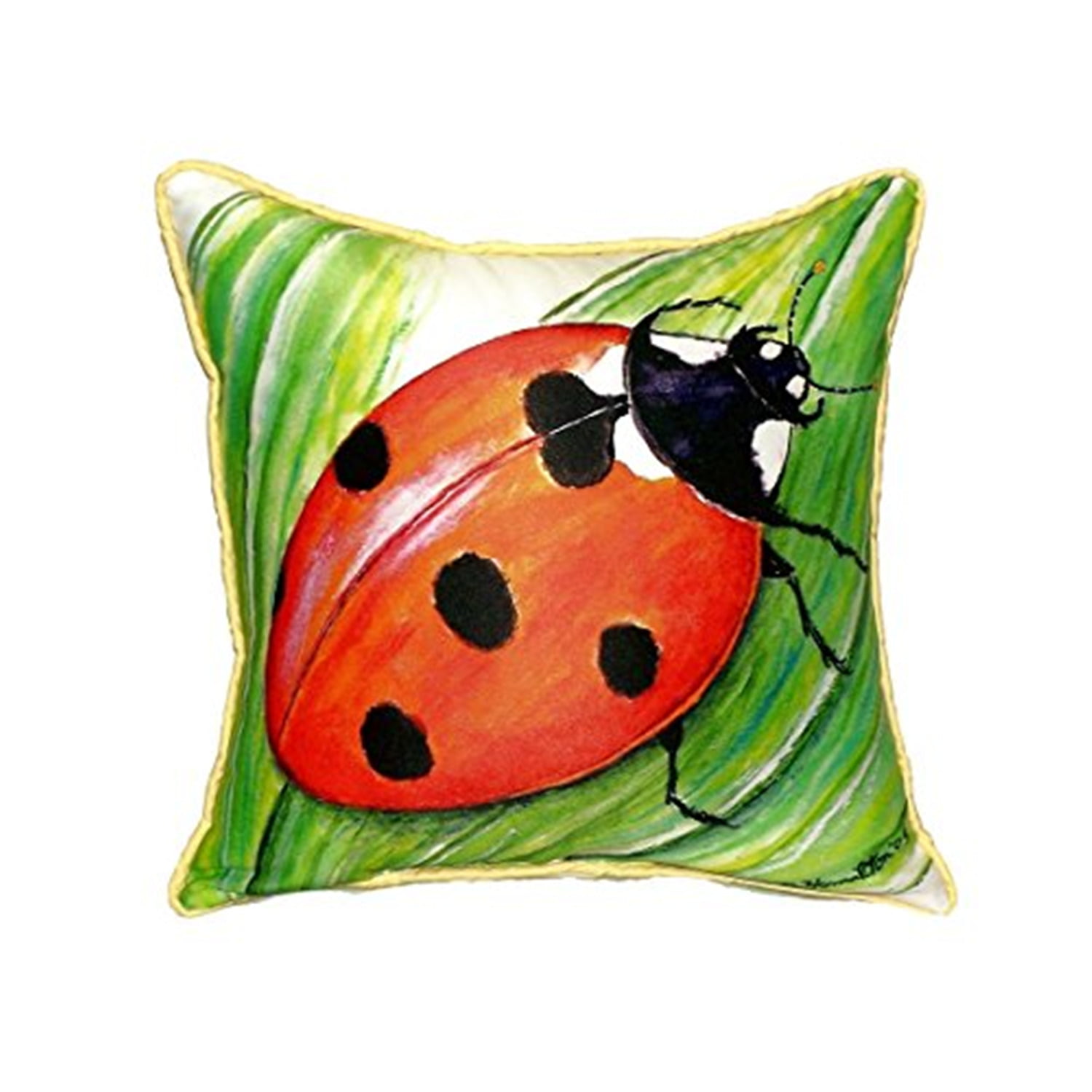22 x 22 in. Ladybug Extra Large Zippered Pillow