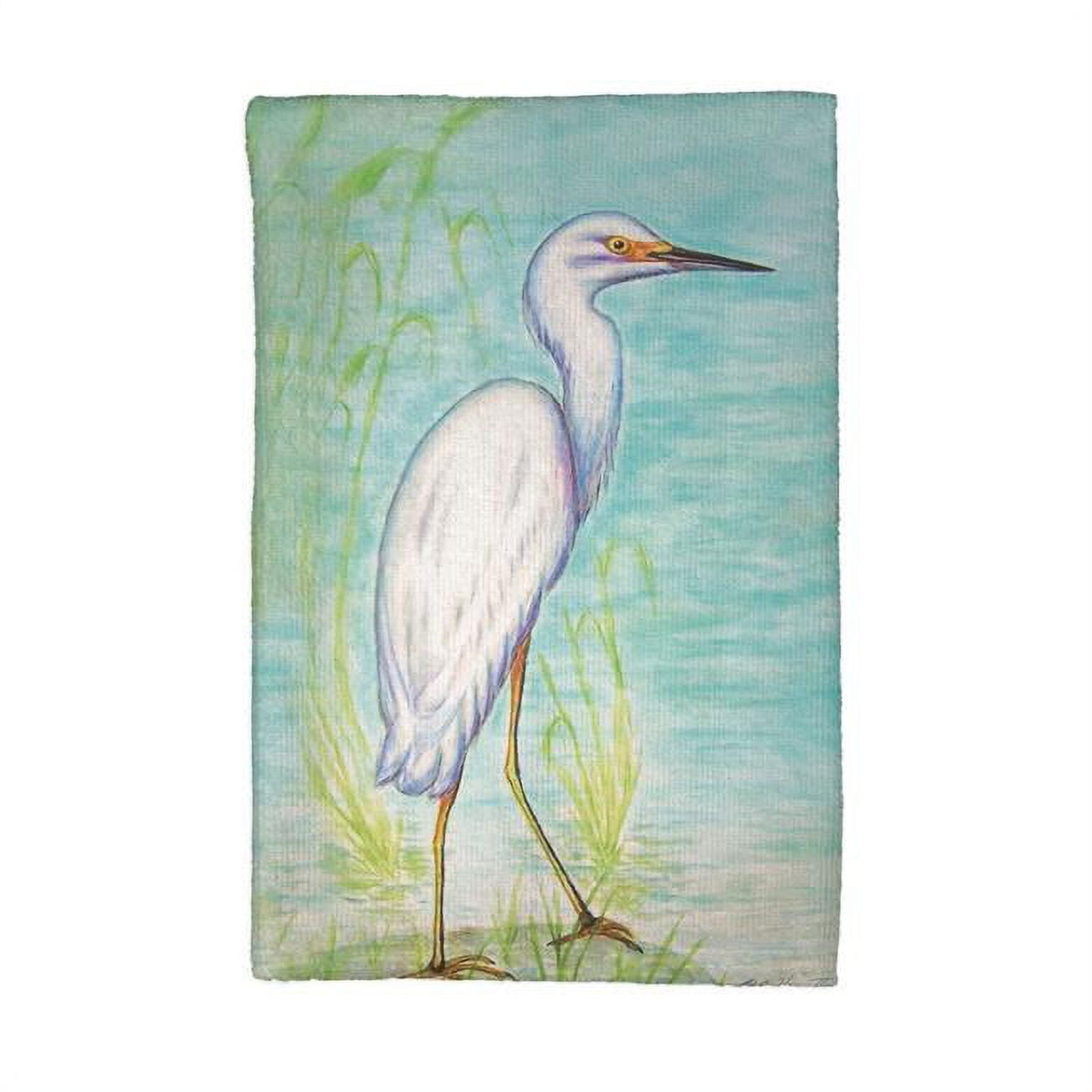 Picture of Betsy Drake KT025 Snowy Egret Kitchen Towel