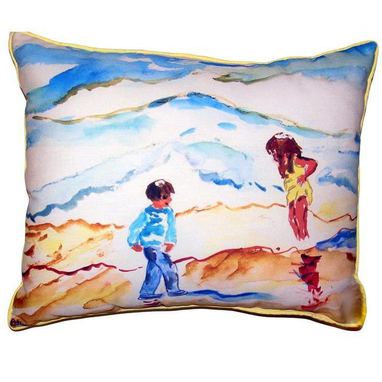 20 x 24 in. Wading At the Beach Extra Large Pillow
