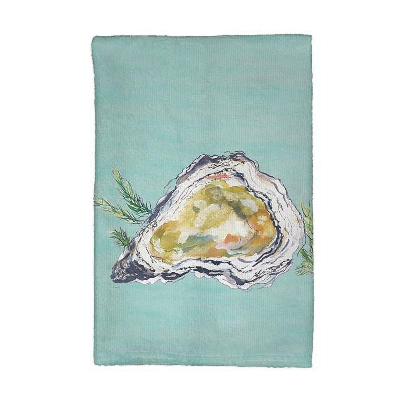 Picture of Betsy Drake KT121C Oyster Teal Kitchen Towel