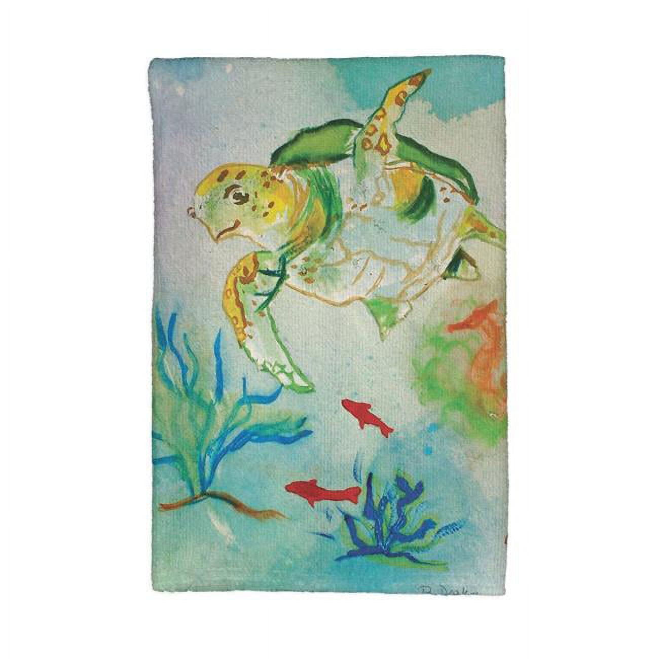 Picture of Betsy Drake KT098 Betsys Sea Turtle Kitchen Towel