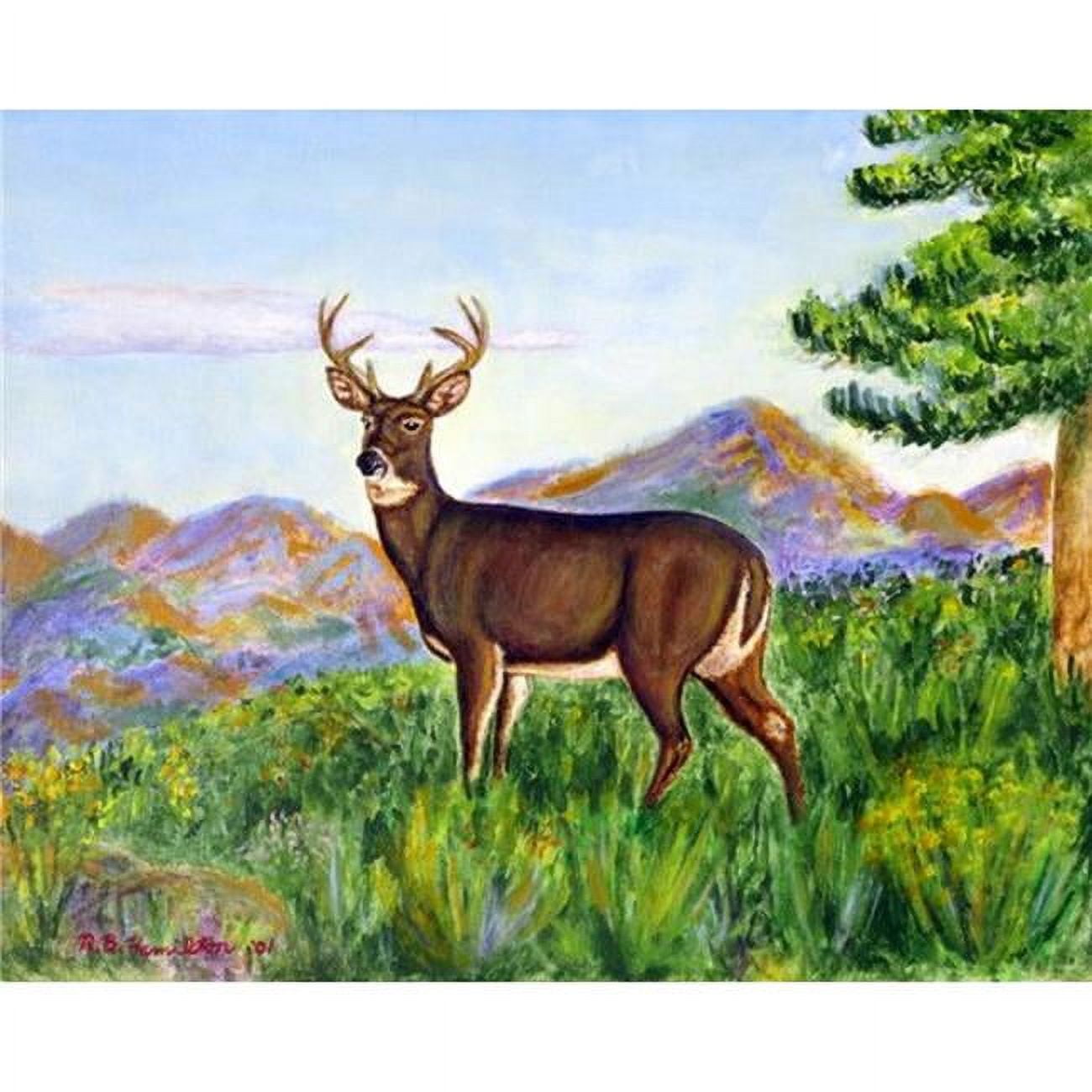 18 x 26 in. Deer in Mountains Door Mat