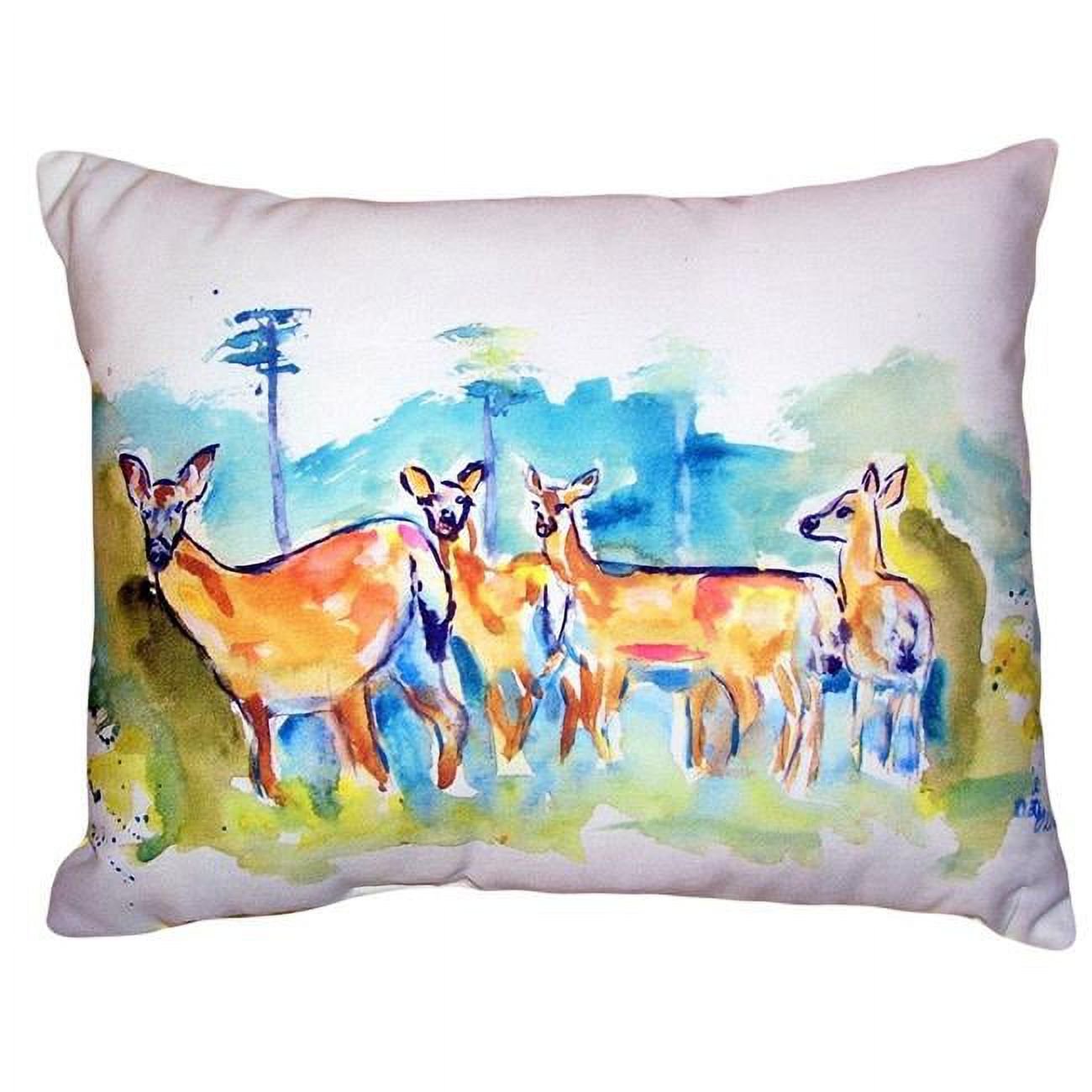 18 x 18 in. Deer Herd No Cord Pillow