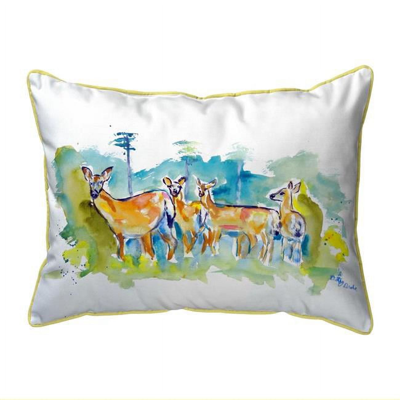 11 x 14 in. Deer Herd Small Indoor & Outdoor Pillow