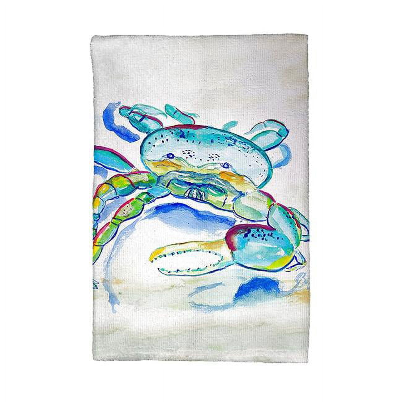 Picture of Betsy Drake KT1014 Blue Fiddler Crab Kitchen Towel