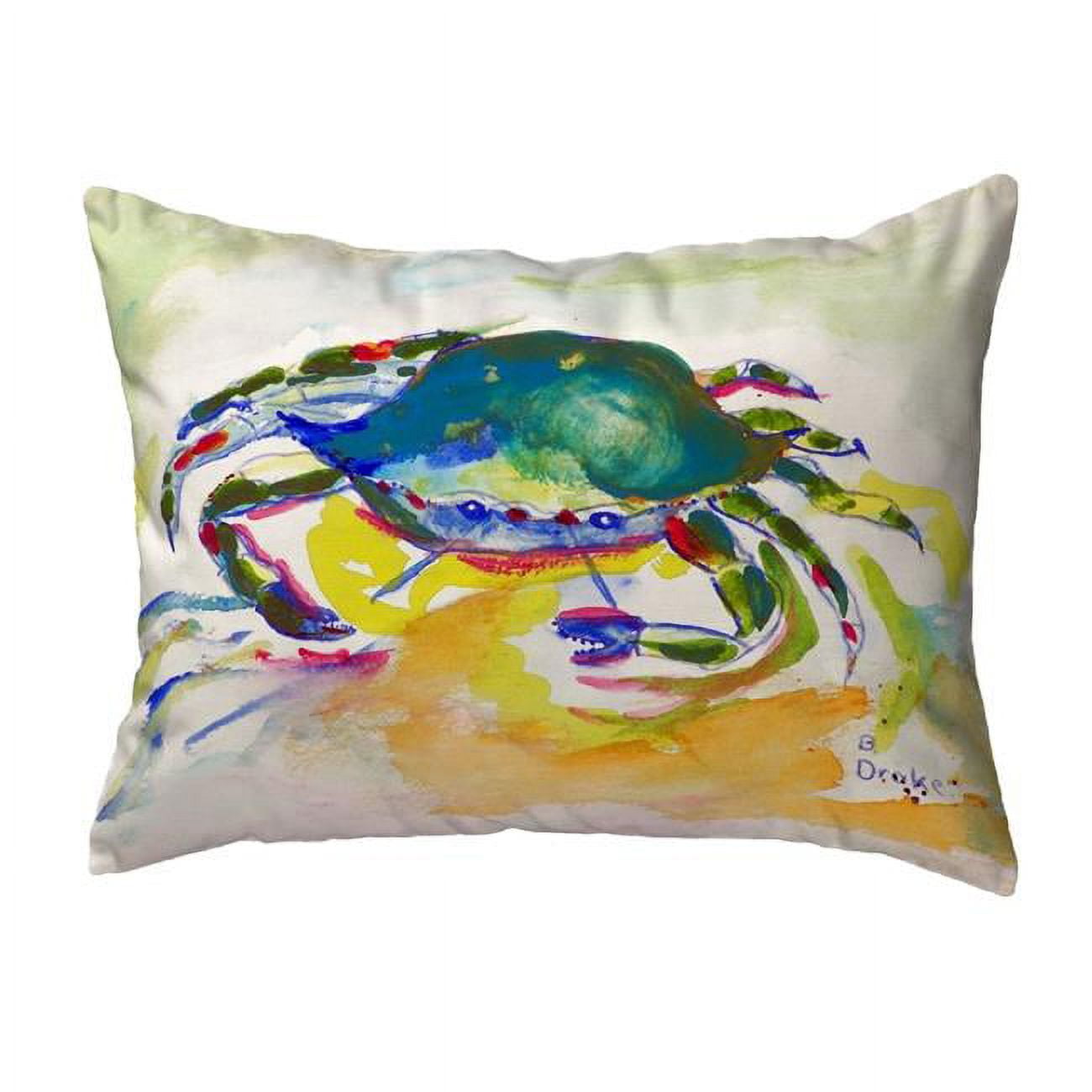 11 x 14 in. Green Crab Small No-Cord Pillow