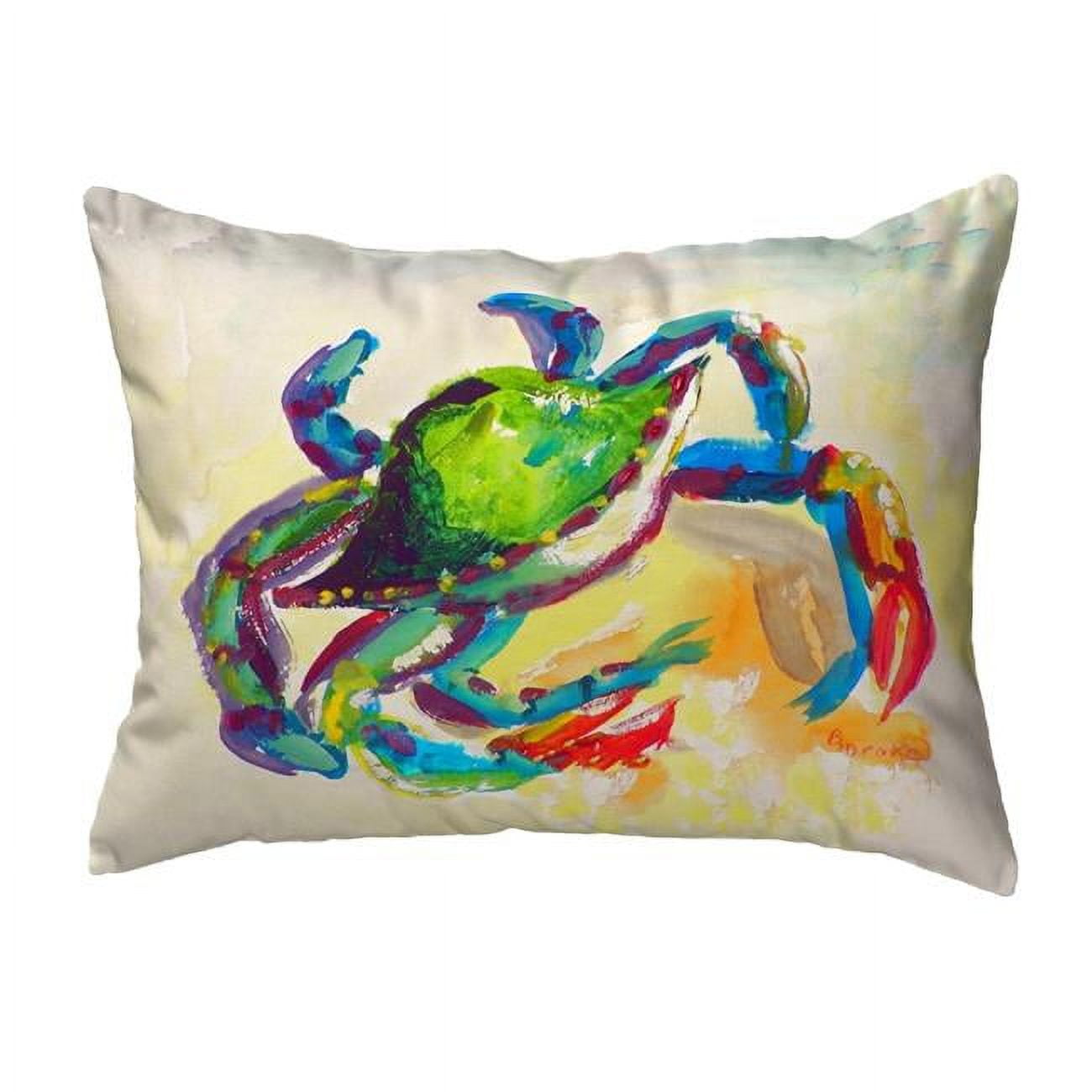 11 x 14 in. Teal Crab Small No-Cord Pillow
