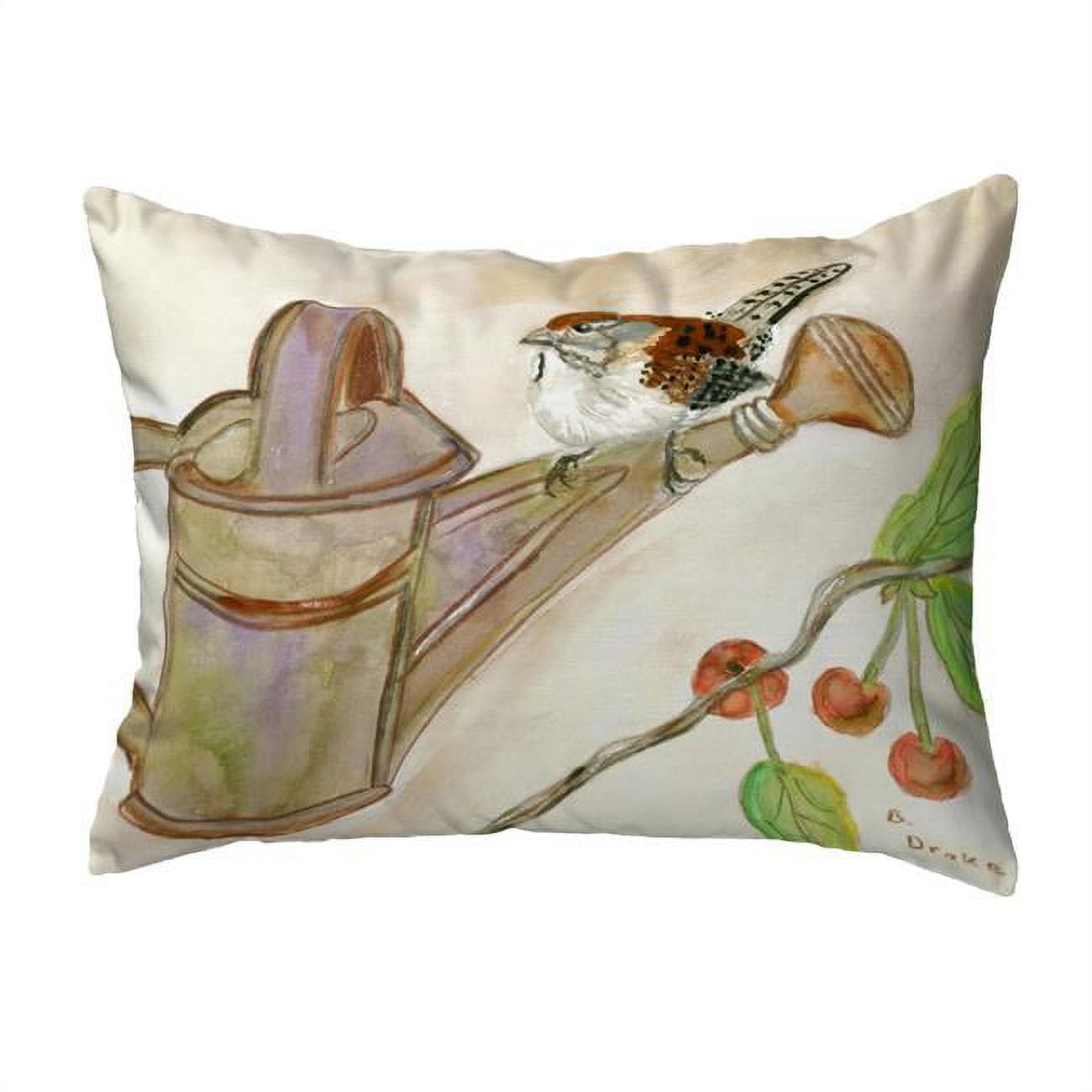 11 x 14 in. Carolina Wren Small No-Cord Pillow