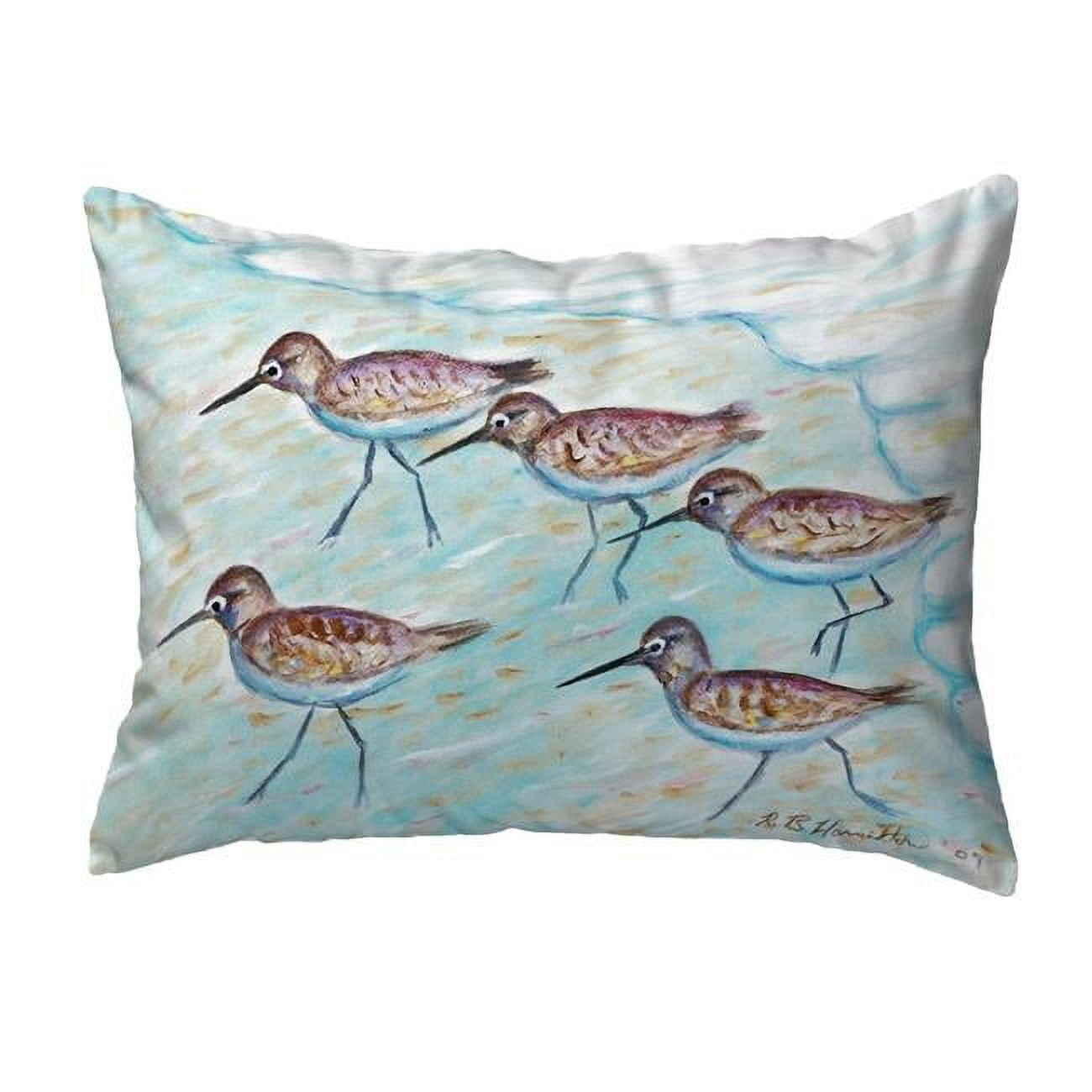 12 x 12 in. Sandpipers Small No-Cord Pillow