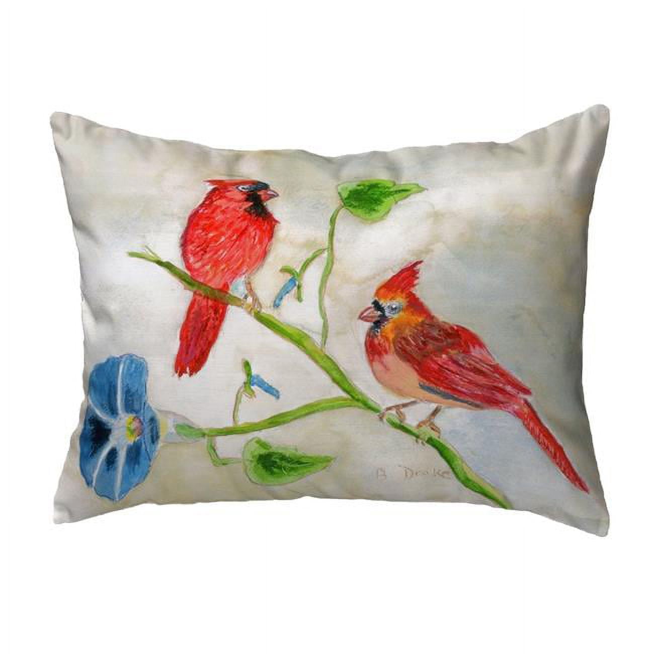 11 x 14 in. Betsys Cardinals Small No-Cord Pillow