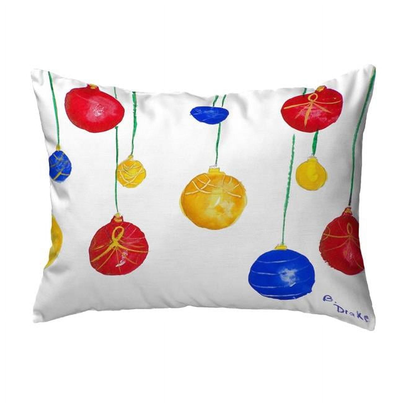11 x 14 in. Christmas Ornaments Small No-Cord Pillow