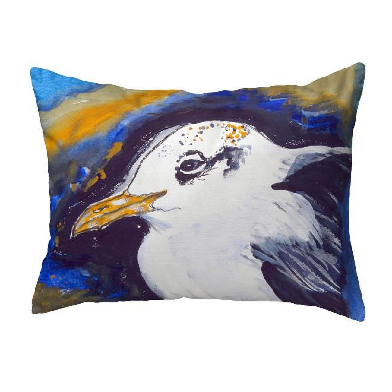 11 x 14 in. Gull Portrait Left Small No-Cord Pillow