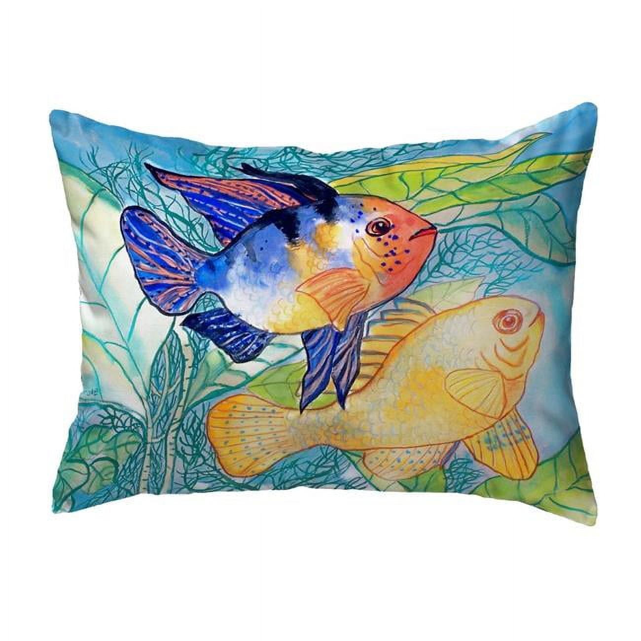 11 x 14 in. Betsys Two Fish Small No-Cord Pillow