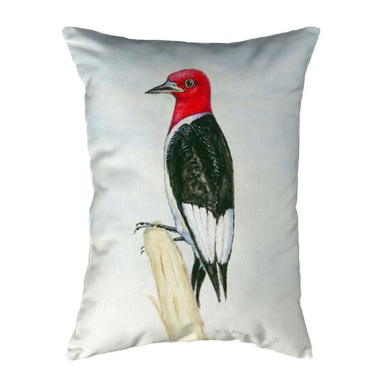 11 x 14 in. Redheaded Woodpecker Small No-Cord Pillow