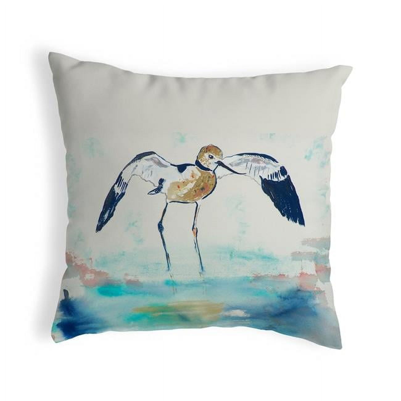 12 x 12 in. Betsys Avocet Small No-Cord Pillow