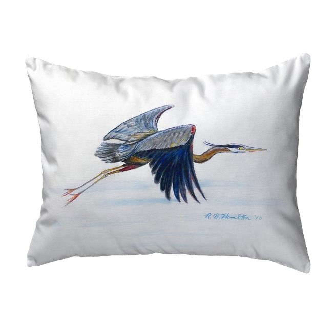 11 x 14 in. Eddies Blue Heron Small No-Cord Pillow
