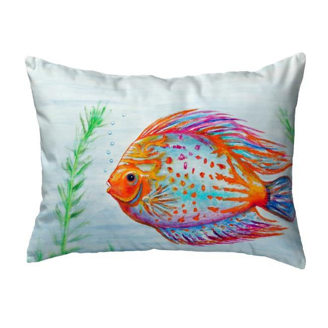 11 x 14 in. Orange Fish Small No-Cord Pillow