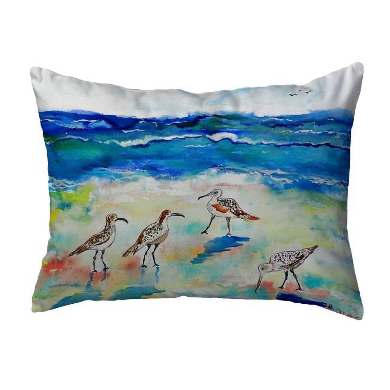 11 x 14 in. Betsys Sandpipers Small No-Cord Pillow