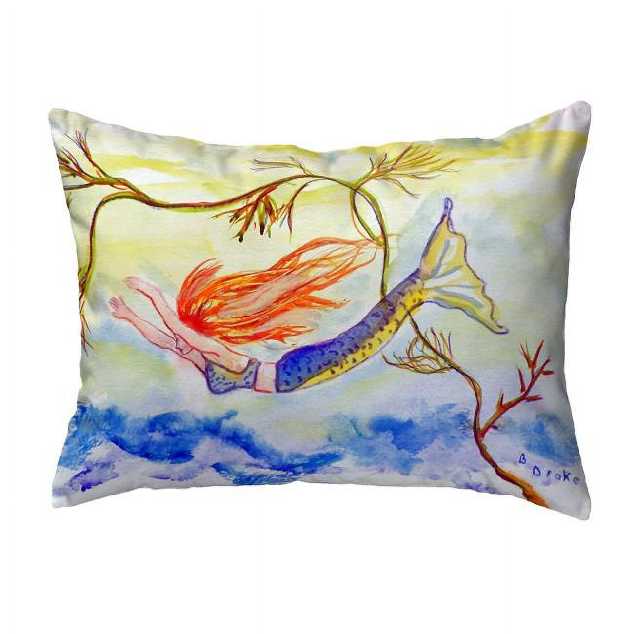 11 x 14 in. Diving Mermaid Small No-Cord Pillow