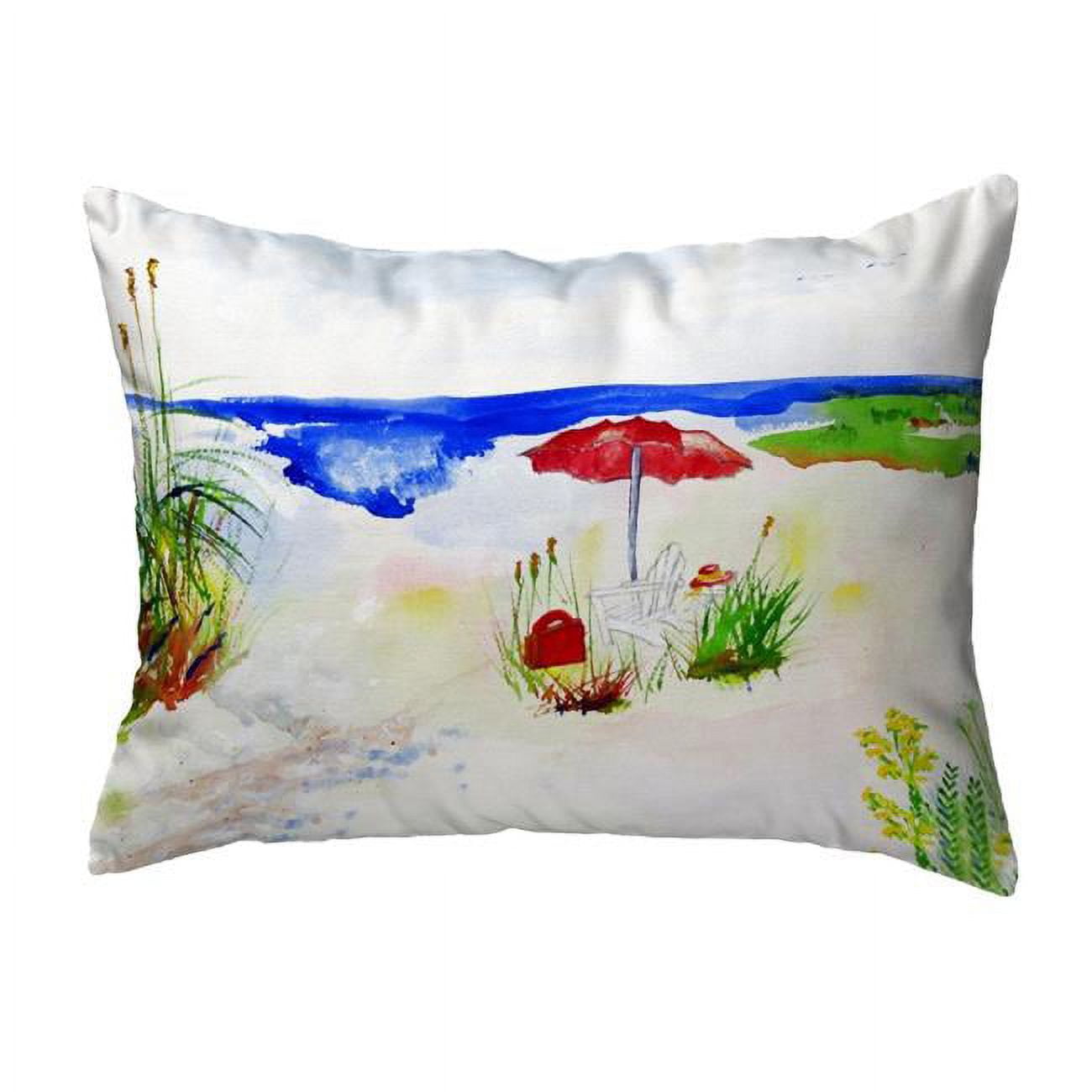 11 x 14 in. Red Beach Umbrella Small No-Cord Pillow