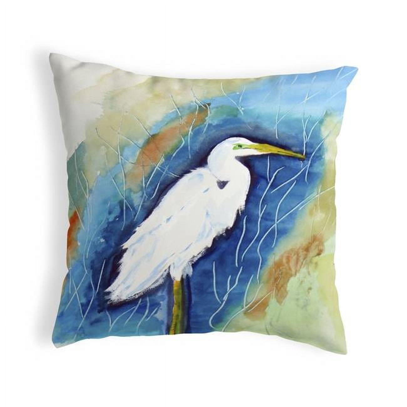 12 x 12 in. Great Egret Right Small No-Cord Pillow