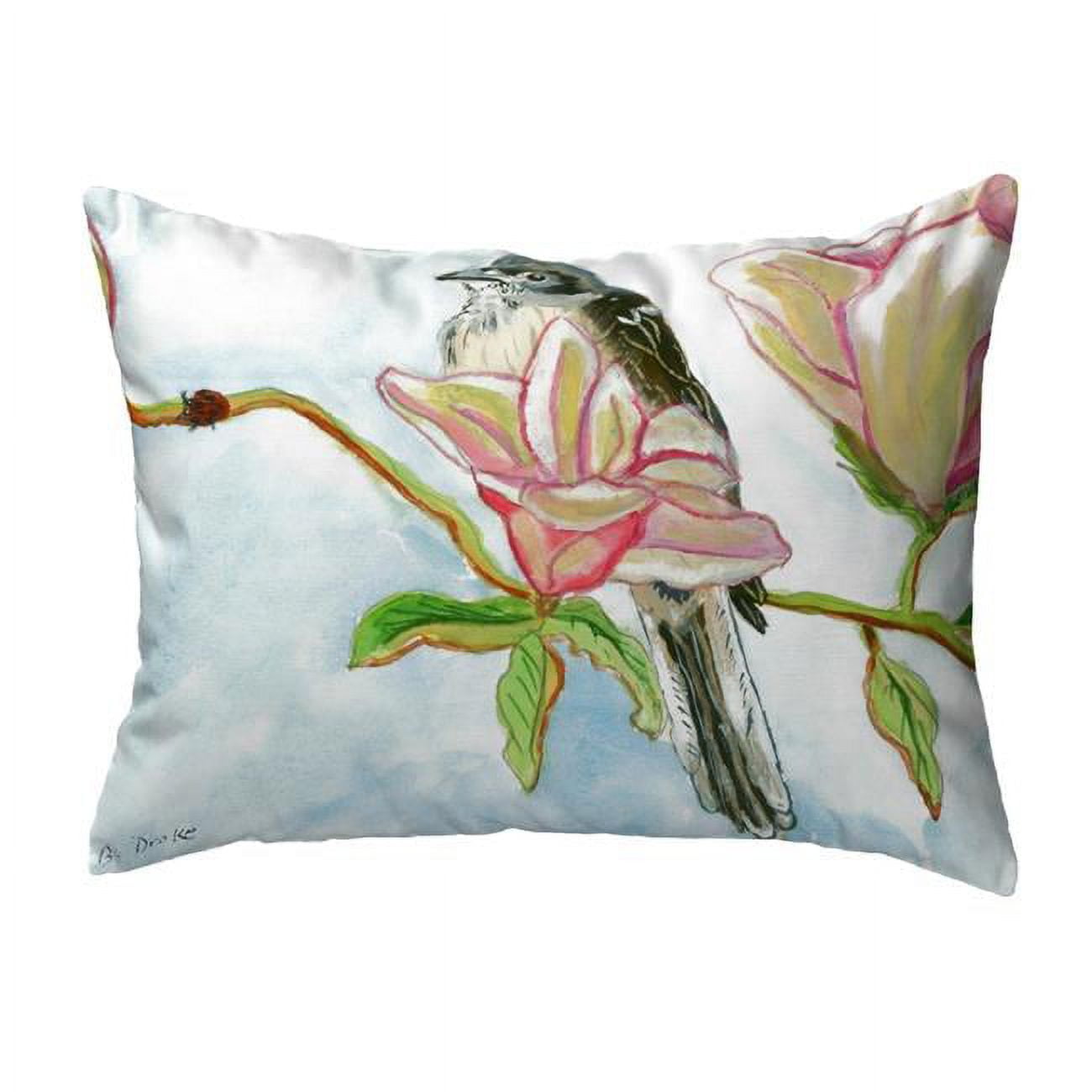 11 x 14 in. Betsys Mockingbird Small No-Cord Pillow