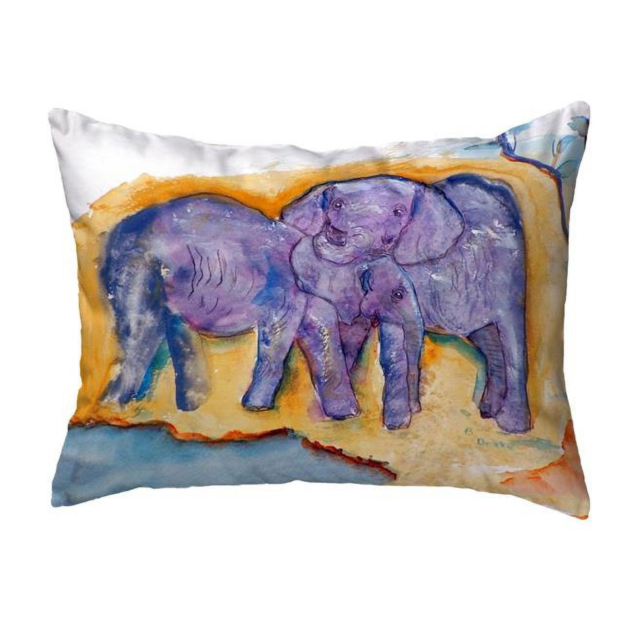 11 x 14 in. Elephants Small No-Cord Pillow