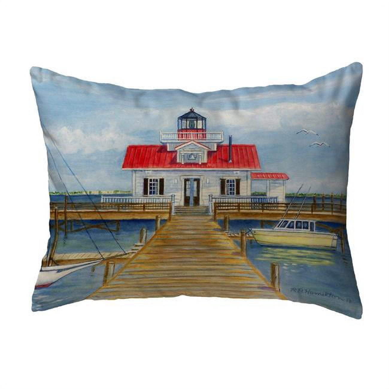 KS414 11 x 14 in. Marshes Lighthouse Non-Corded Pillow