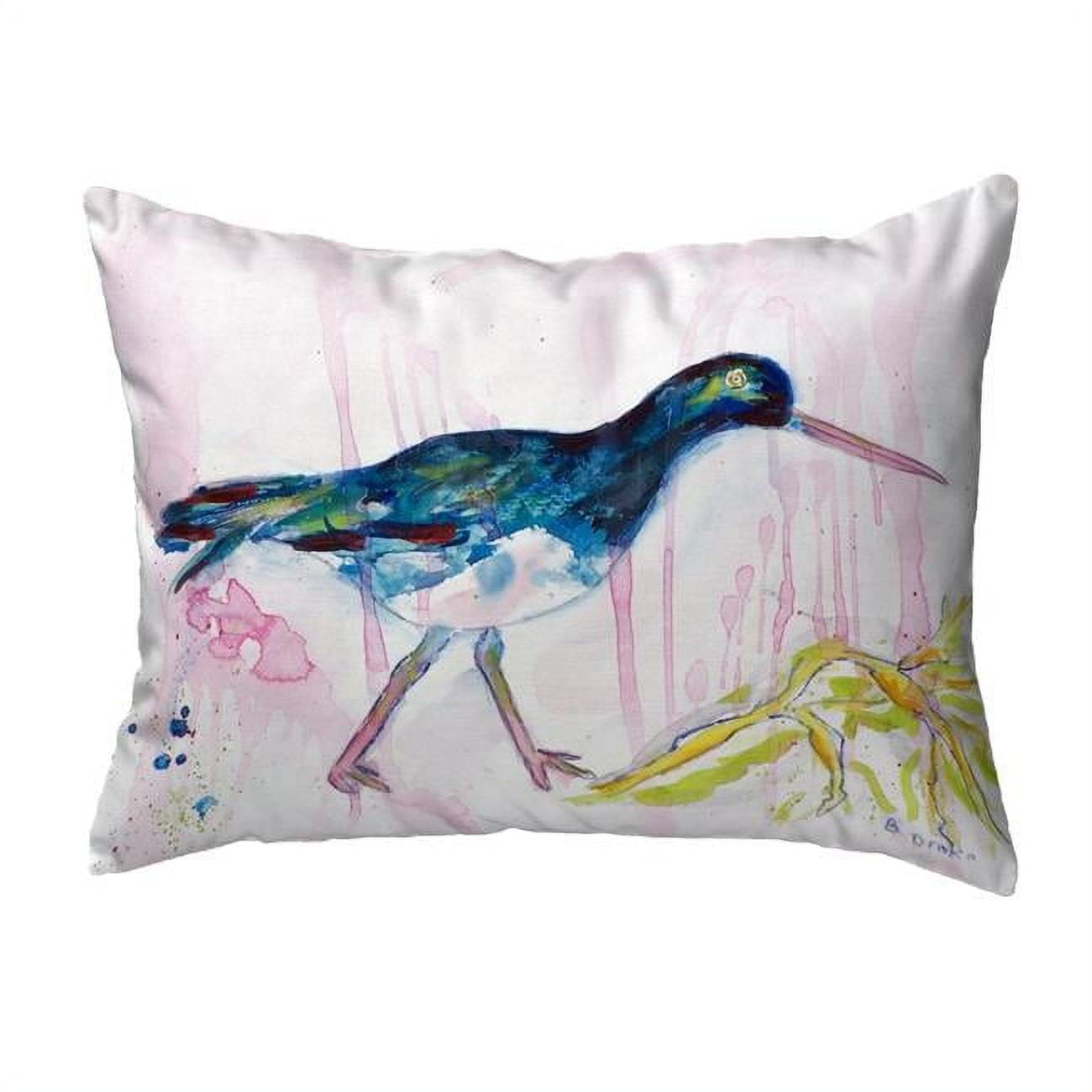 11 x 14 in. Black Shore Bird Small No-Cord Pillow