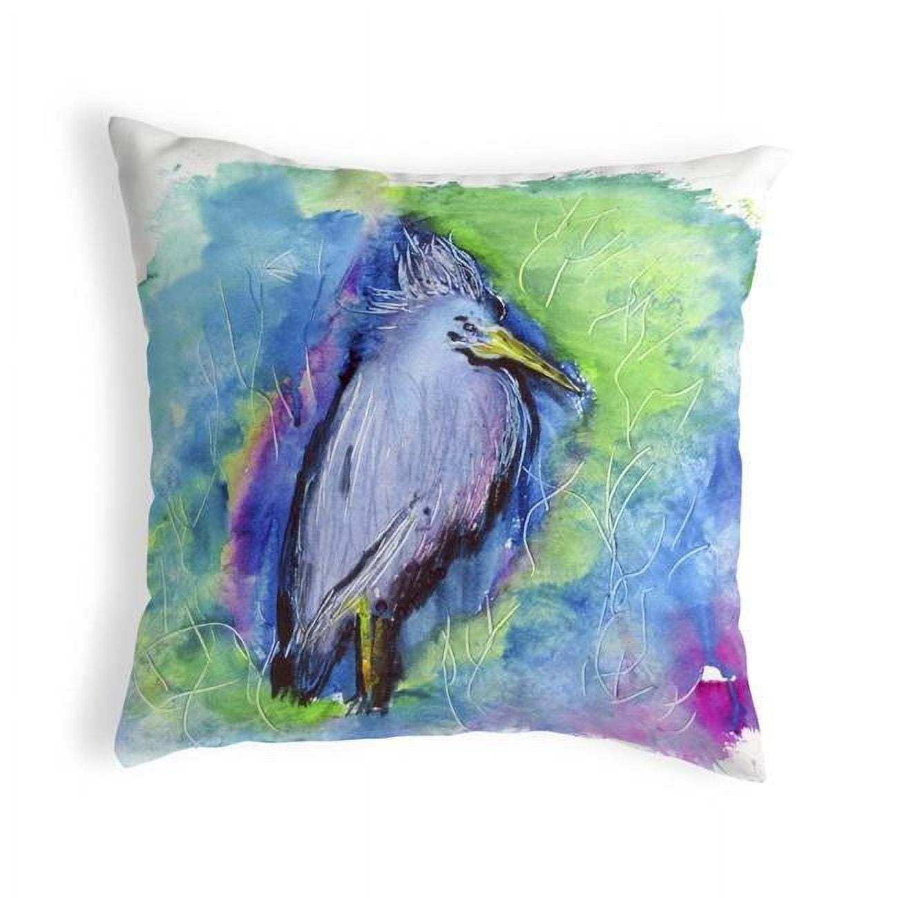 12 x 12 in. Little Blue Heron Small No-Cord Pillow